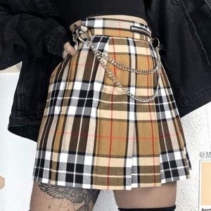 plaid pleated skirt